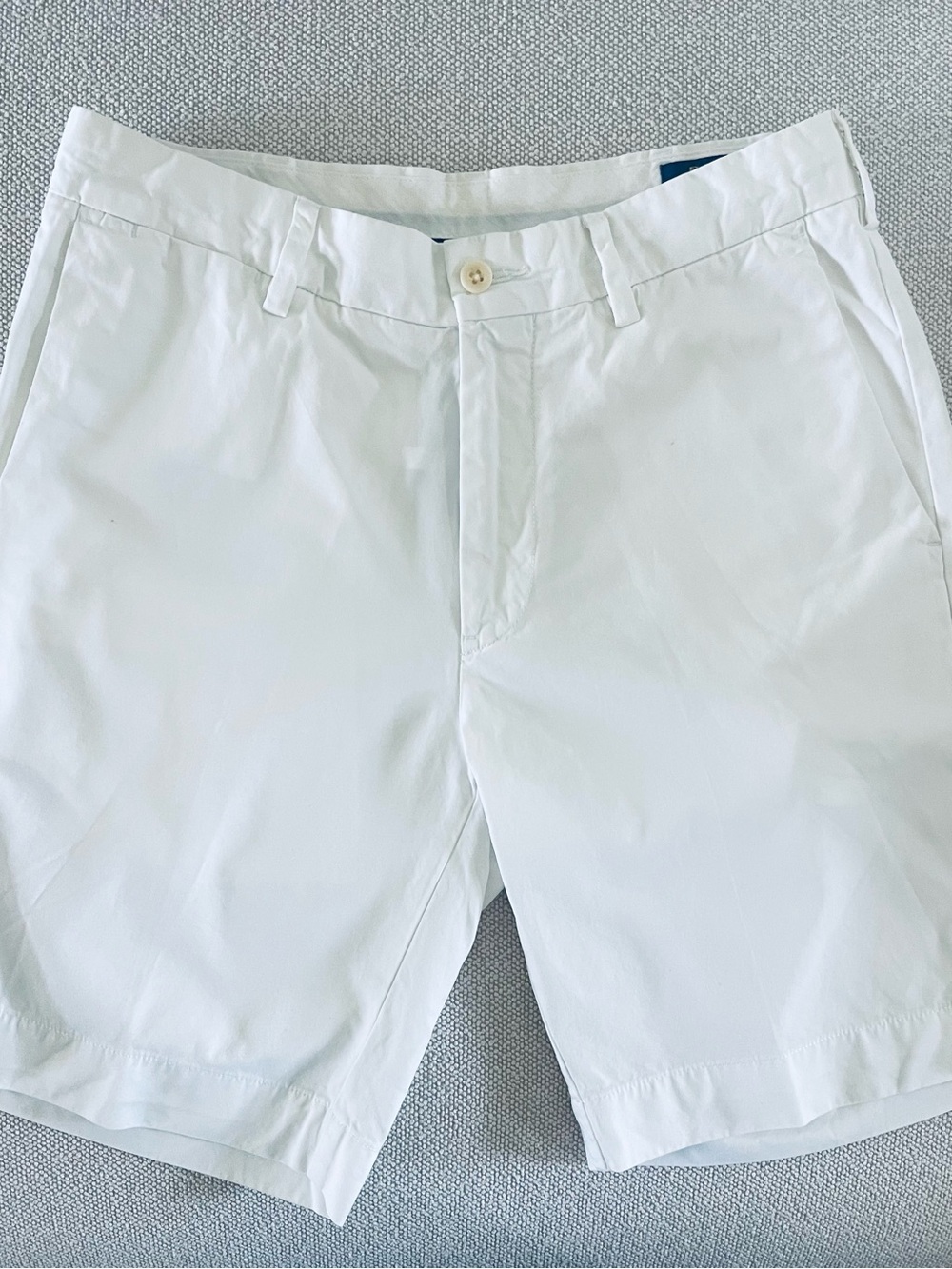 Polo by Ralph Lauren Classic Fit White Flat-Front Men's Shorts